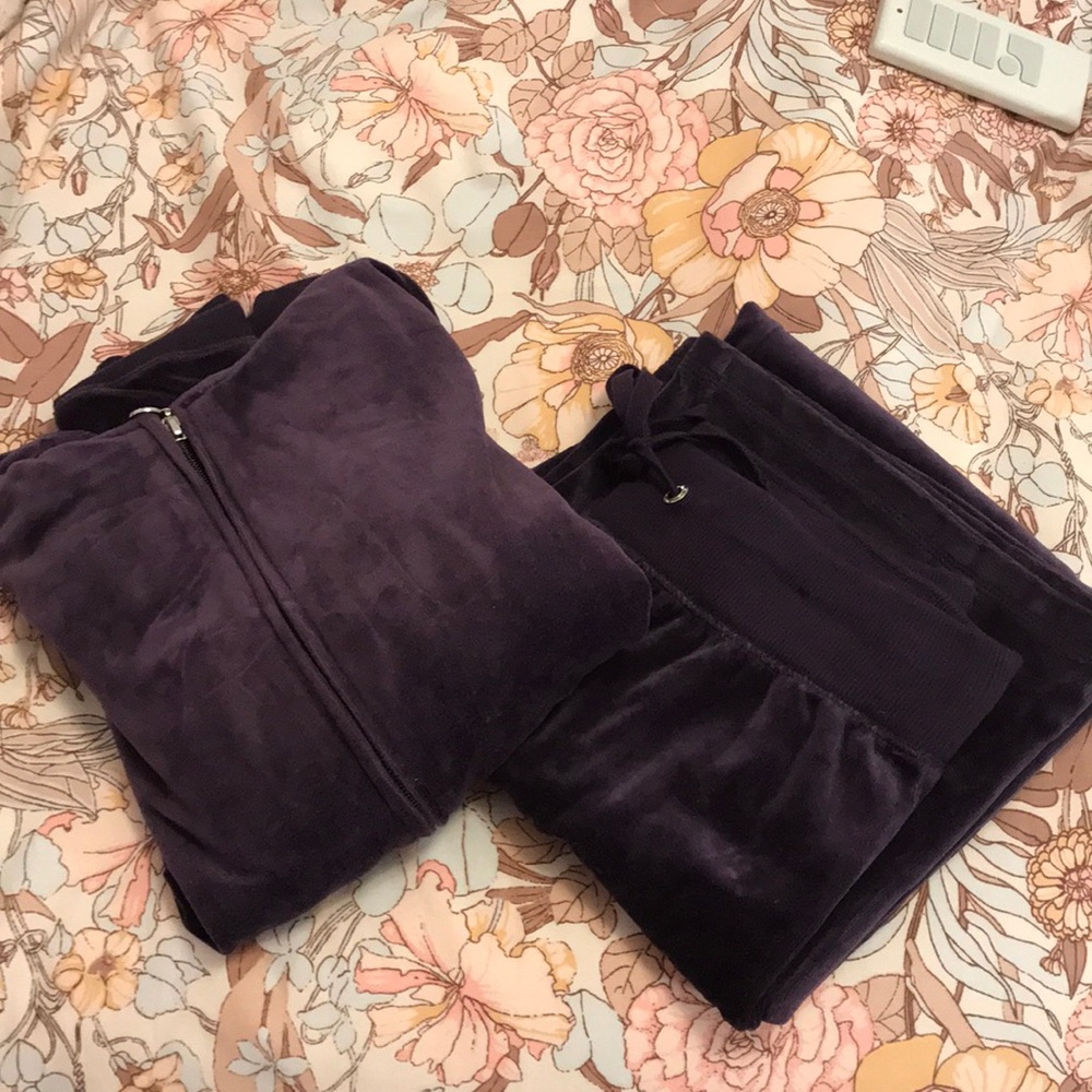 NWOT Purple Velvour Track Suit